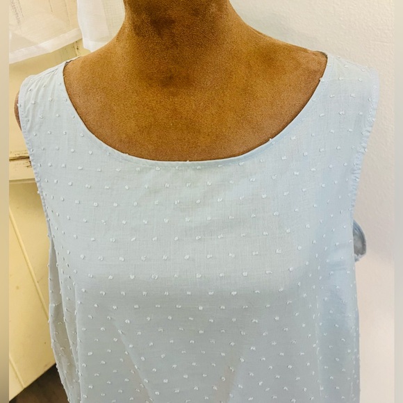 Adyson Parker Blue Mist Eyelet Hem Blouse - Picture 4 of 8